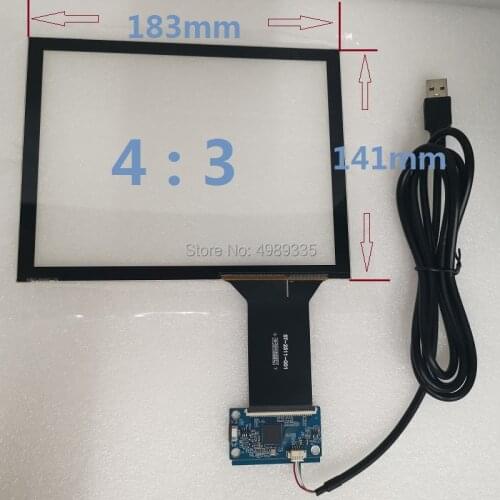 Capacitive touch screen 8 inch 10 point USB universal interface support Android linux WIN7810 plug and play 183X141mm 4:3