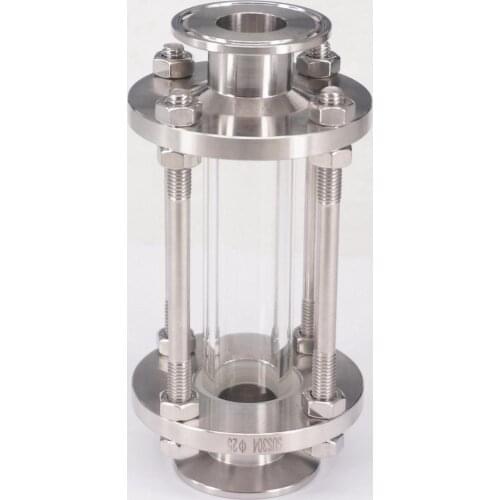 Fit Tube OD 25mm Tri Clamp 1.5" 304 Stainless Steel Sanitary Fitting Flow Sight Glass For Homebrew