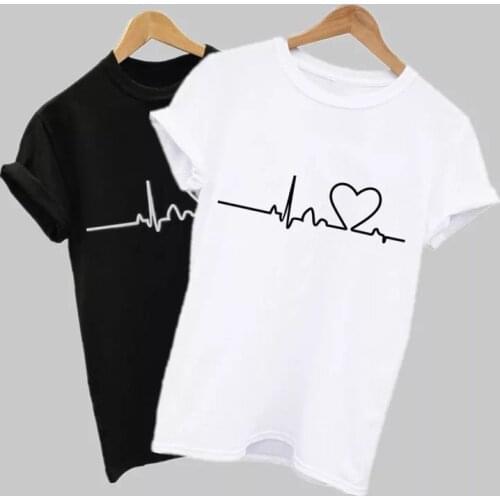 T-shirt 2020 new womens T-shirt casual Harajuku love print top T-shirt summer ladies clothing best top womens womens top