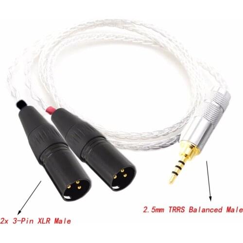 HIFI Hi-End 2.5mm TRRS Balanced Male to 2 XLR Male Cable, Astell&KernAK120II, AK240, AK100II, AK380, AK320 Audio earphone Cable