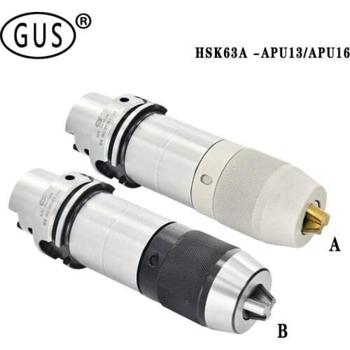 HSK63A APU13 APU16 CNC tool holder Integrated self-tightening drill chuck Machining center 5-axis milling machine knife handle