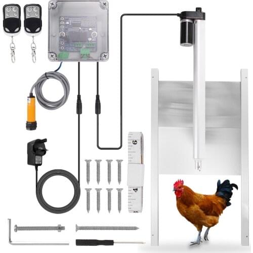 Infrared Chicken Cage Door Opener Controller Actuator Motor Chicken Coop Door Automatic Opener Kit with Timing Function