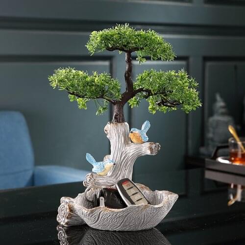 Chinese Simulation Welcome Loose Resin Storage Box Hotel Club Cafe Ornaments Crafts Home Livingroom Table Furnishing Decoration