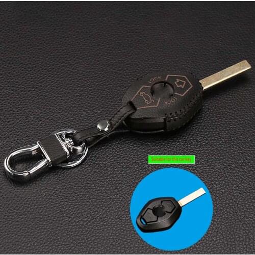 Hot Sale Soft Leather Style Car Key Cover For BMW M3 E38 E39 E46 E53 E60/61 E63/64 E83 E85/86 Keys Protection Case Chain FOB Bag