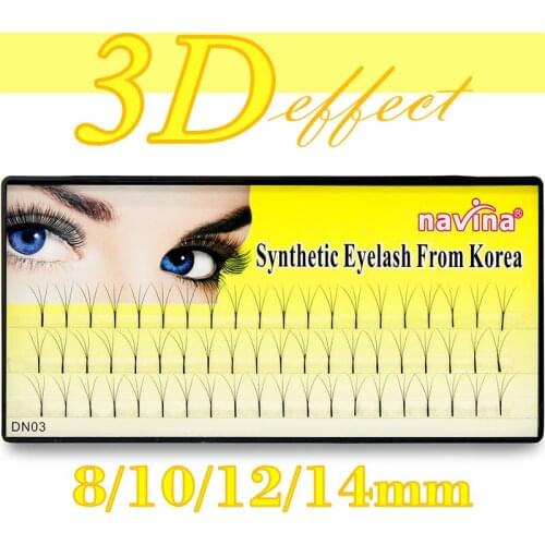 Navina Pre-fanned 3D Mink Individual Eyelash Extension Makeup False Faux Grafting Eyelashes Natural 3D Volume Effect Eye Lashes