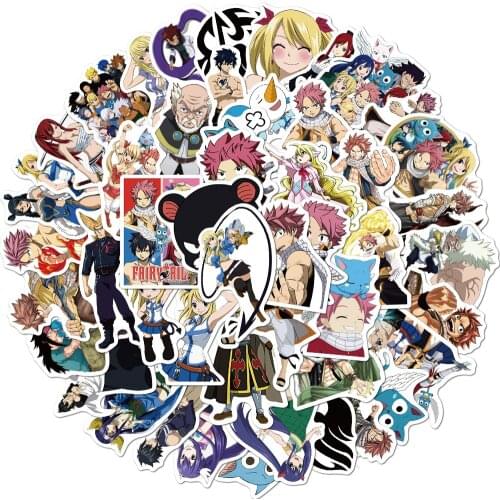 10/30/50Pcs Anime Fairy Tail Stickers Car Bike Travel Luggage Phone Guitar Laptop Fridge Waterproof Classic Toy Decal Stickers