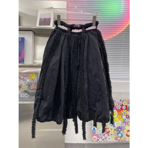 New 2021FW Summer Women Fashion Black High Quality Midi Casual Skirt For Ladies Gdnz 6.30