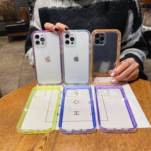 New phone case for iphone 12 pro max 2 in 1 clear tpu cellphone cover i Phone11 Pro xs max