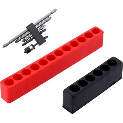 Screwdriver 6/12 Holes Hex Shank Bit Holder Plastic Head Storage Case Tool Soft Durable Classification Household Item