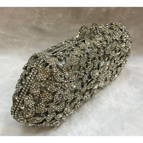 Multi Color Crystal Women Pearl Beaded red party wedding Evening bags Metal Clutches Bag Wedding Party Prom Bridal Handbag Purse