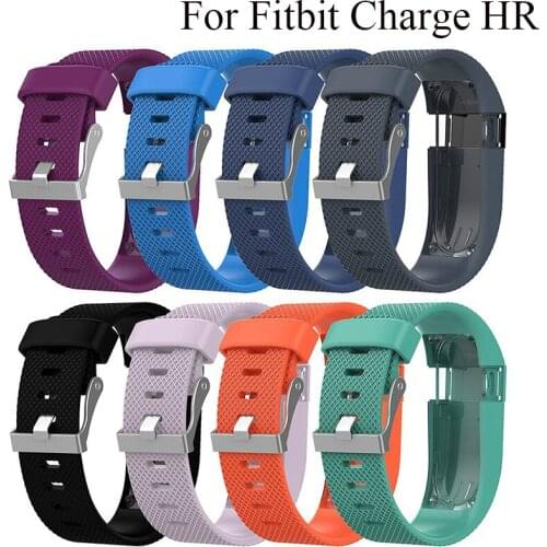 For Fitbit Charge HR Replacement Watch Strap Silicone Watchband for Fitbit Charge HR Activity Tracker Metal Buckle Wrist Band