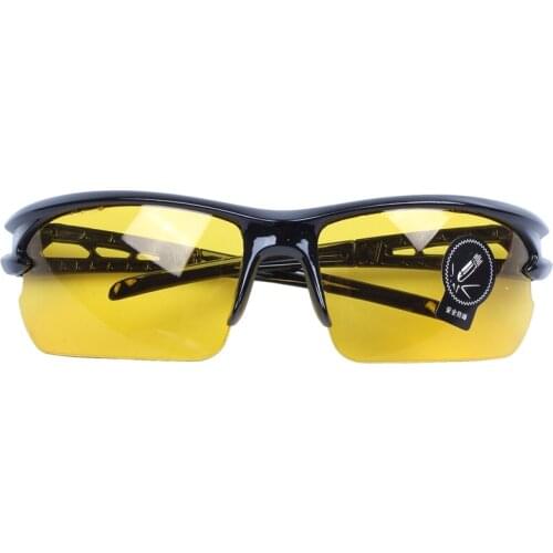 Black frame yellow Night Vision sheet outdoor Cycling Sunglasses