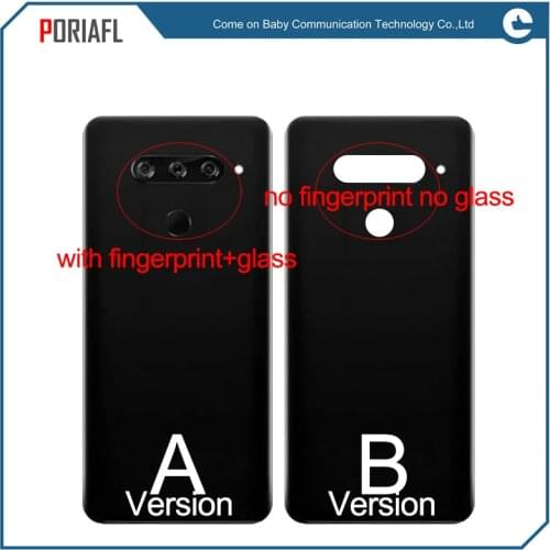 Glass Housing For LG V40 ThinQ V405QA7 V405UA V405TAB V405UA0 Back Battery Cover Rear Door Case with fingerprint camera galss ID