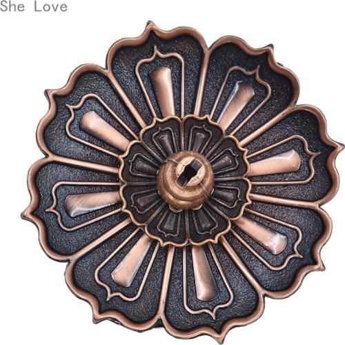 Chzimade Vintage Incense Burner Plate Alloy Holder Home Livingroom Ash Censer Craft