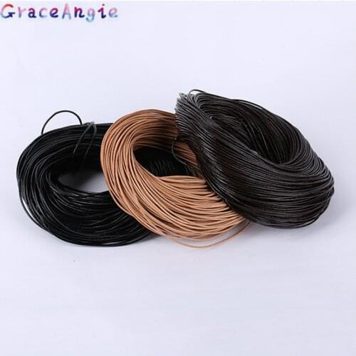 Jewelry Crafts 1mm 2mm 3mm 2meter Round Braided Leather Cord String Rope Fashion Jewelry Making DIY Necklace Bracelets Accessory