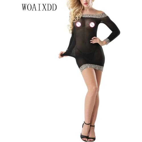 Leopard Women Halter Sexy Underwear Sawtooth graphics Erotic Lingerie Hot Sex Products Black sexy Porn Costumes bodystockings