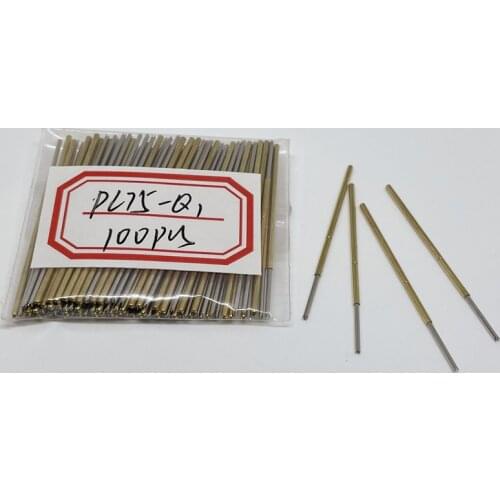 100 Metal Brass Nickel-Plated Compression Test Pins PL75-Q1 Electronic Pogo Pins with 1.02mm Diameter