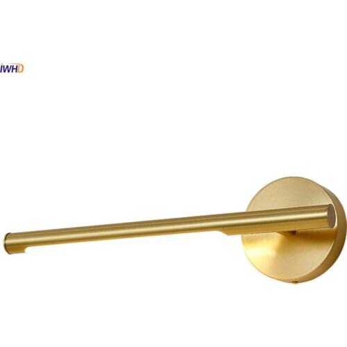 40CM Copper Nordic LED Wall Lights Creative Modern Fixture For Bedroom Bathroom Mirror Light Corridor Applique Murale Luminaire