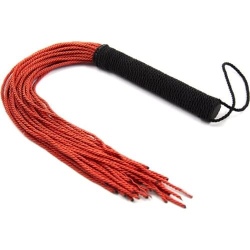 48cm Nylon Whip Female Adult Flirting Toy Couple Sexy Bondage Flogger Spanking Bdsm Bondage Whip Exotic Accessories with Tassel