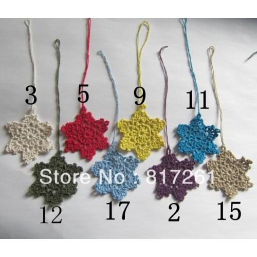 50pic/lot multi color lace fabric snowflake for wedding decoration party star for wedding decor cotton crochet lace mat pad