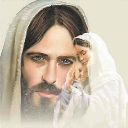 5D DIY Full Round Diamond Painting Religion Jesus Mary Virgin 3D Embroidery Cross Stitch Rhinestone Mosaic Home Decor Art Y1346