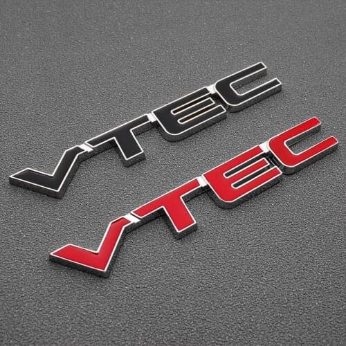 Car Stying 3D Metal Car Stickers VTEC Logo Emblem Badge Decal For Honda Civic Accord Odyssey Spirior CRV Auto Accessories