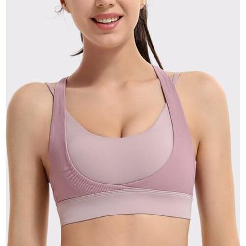 Womens Bra Gym Fitness Sports Bra Without Bones Breathable Push Up Seamless Woman Clothes Crop Top Sexy Women Yoga Underwear