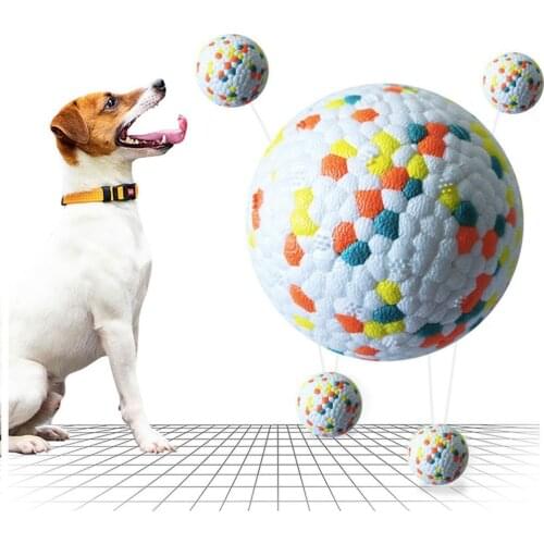 Puppy Ball Toy Elastic Funny Multifunctional TPU Dog Chewing Ball Toy for Pet