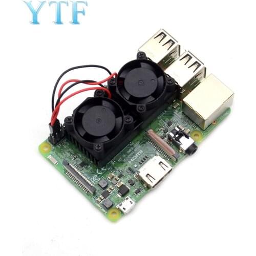 Raspberry pi 3 B Dual Fan Ultimate Heatsink Cooler With Double