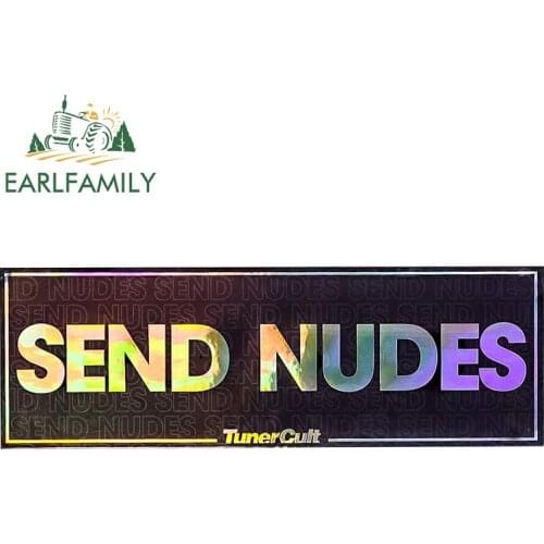 EARLFAMILY 13cm x 4.4cm for Japan Send Nudes Motorcycle Car Stickers Bumper Window Waterproof Anime Scratch-proof Window Decal