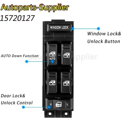 Master Power Window Switch Left 15062650 15720127 15746570 19259961 For GMC Sierra Yukon Cadillac Escalade Chevrolet