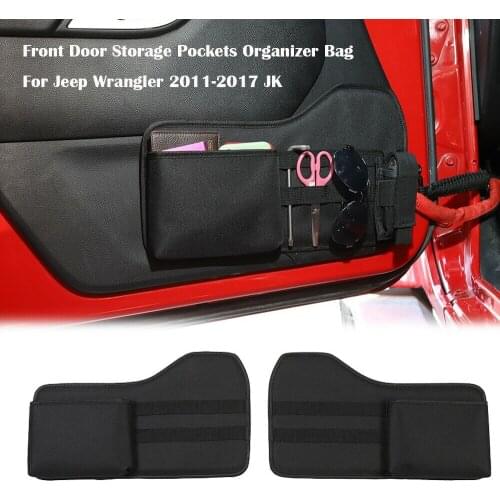 Front Door Storage Pockets Tool Organizer Bag for Jeep Wrangler JK JKU 2011-2017 2pcs