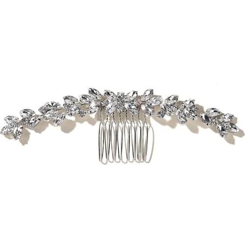 Classic Lady Bun Hairpin Rhinestone Hair Comb Wedding Styling Bridal Headdress Durable and All-Matched LXH