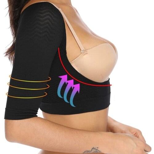 Women Arm Shapers Compression Sleeves Post Surgical Slimming Sleeves Posture Corrector Tops Shapewear Body Shaper