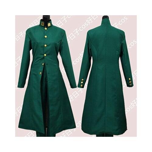Unisex Cosplay Costume Coat JoJos Bizarre Adventure Noriaki Kakyoin Outfit Suit Coat Pants Cosplay Costume Custom Made Any Size