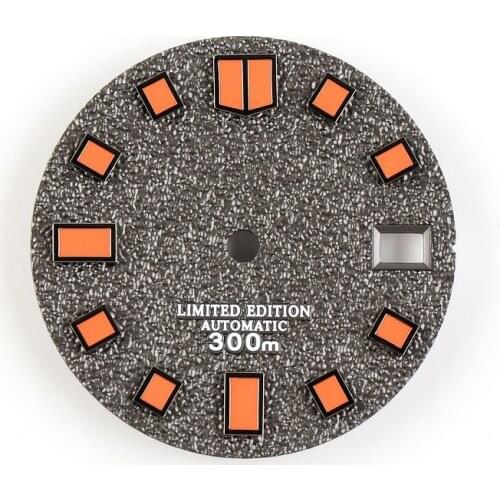 28.5mm Frosted Black Dial Fit For NH35A 4R936/36A Automatic Movement