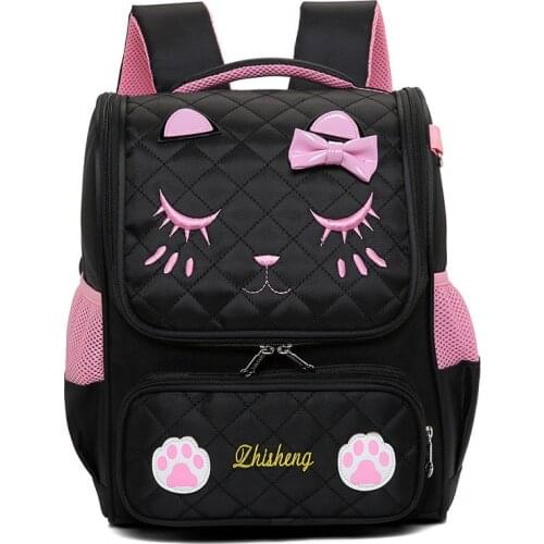 Cartoon Cat School bags Girls Backpacks Children School bags Primary Backpacks Nylon Waterproof Casual Preschool Bagpack mochila