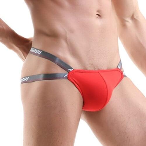 Soft Modal Gay Men Sexy Underwear Thongs Jockstrap Cross Strap Low Waist Mens Thongs G Strings Male Panties Cueca Tanga Hombre