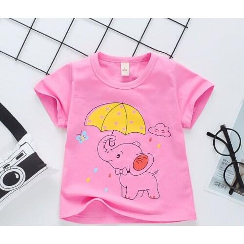 2020 new summer infant boys girls height quality cotton o-neck cartoon tops baby cute T-shirt for newborn bebes clothes