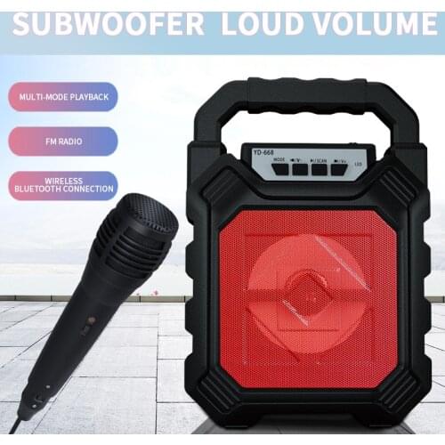 New 2020 High Power Wireless Blue Tooths Speaker Waterproof Stereo Bass Portable Outdoor Column Music Player Subwoofer With Mic