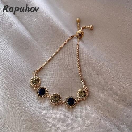 Ropuhov 2021 New Korean Jewelry Gift Gold Plating Retro Bracelet Online Celebrity Simple Studded Personalized Wholesale