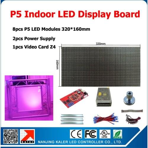 P5 Indoor Dot-Matrix Full Color Led Display Module 8pcs 320*160MM Indoor Video Led Modules +All DIY Kits With Installation Video