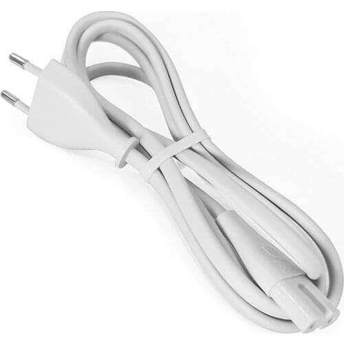 EU power cord for Xiaomi Roborock S50 S55 Robot Vacuum Cleaner power cable line EU 2-pin AC plug to Figure 8 (IEC C7) 5ft 1.5M