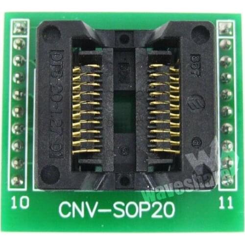 SOP20 TO DIP20 OTS-20-1.27-01 Enplas IC Programmer Adapter Test Socket for SOP8-SOP20 SO8-SO20 SOIC8-SOIC20 Package