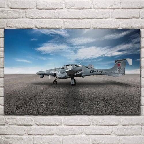 DA62 light twin engine austrian light aircraft blue sky living room home decor wall art print wood frame fabric poster KP882