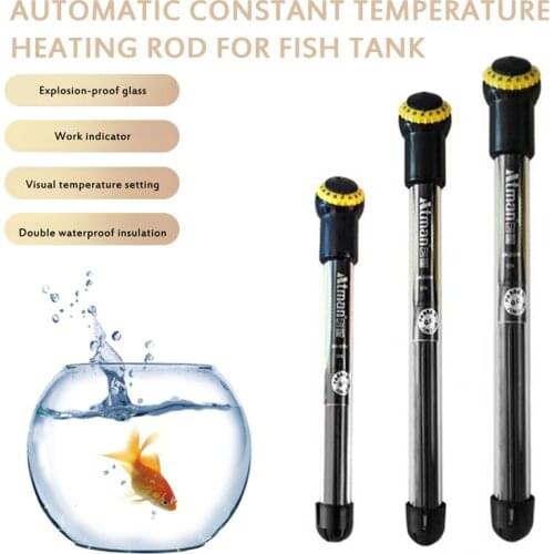 Adjustable Temperature Thermostat Heater Rod Submersible Aquarium Aquatic Pet Fish Tank Water Temperature Heating Rod Dropship
