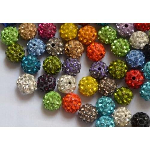 High Quality!Free Shipping!10mm 900pcs/lot Mixed multi color CZ Disco Ball Beads crystal Crystal. !Mixed Lot