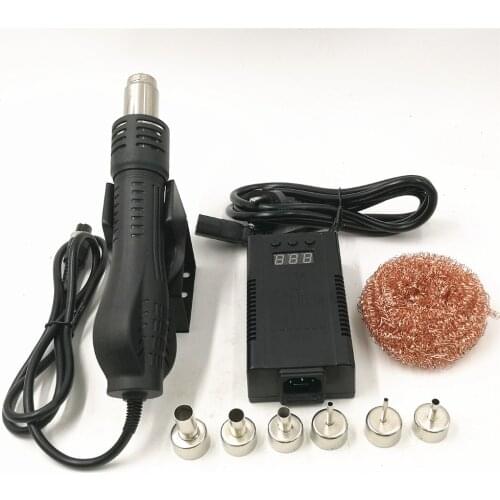 YOUYUE 8858 220V Portable BGA Rework Solder Station Hot Air Blower Heat Gun + 6 Pcs Air Nozzle