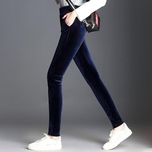 Winter Velvet Warm Leggings Womens Plus Size 5XL 6XL Velour High Waist Pants Skinny Stretchy Casual Long Trousers woman