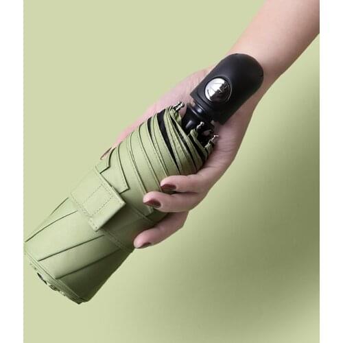 New Cute Automatic Mini Umbrella Rain Women UV Protection Five Folding Umbrellas Sun Colorful 8 Ribs Windproof Parasol UPF50